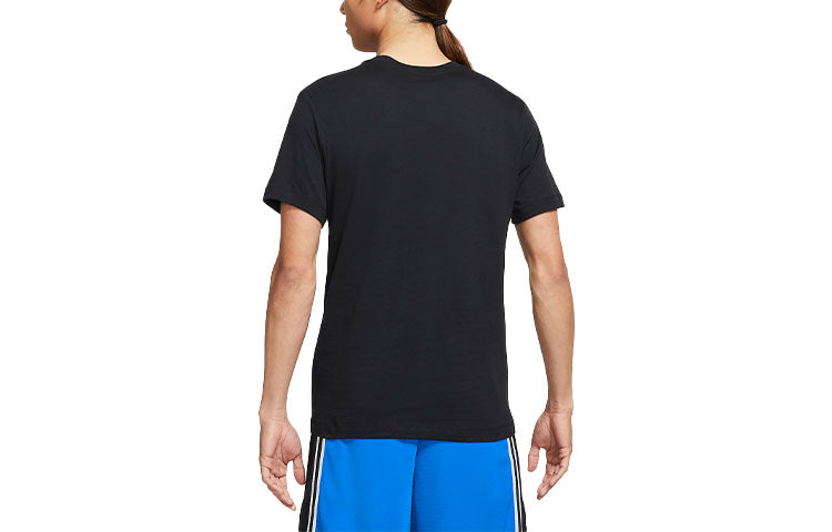Men's Nike Cartoon Lebron James Shooting Printing Sports Round Neck Short Sleeve Black T-Shirt DD0789-010