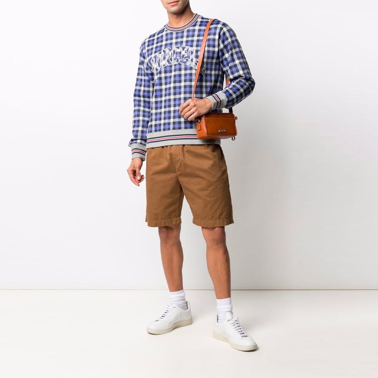 Men's Converse x Todd Snyder Crossover Series Plaid Pattern Loose Long Sleeves Blue 10022721-A01