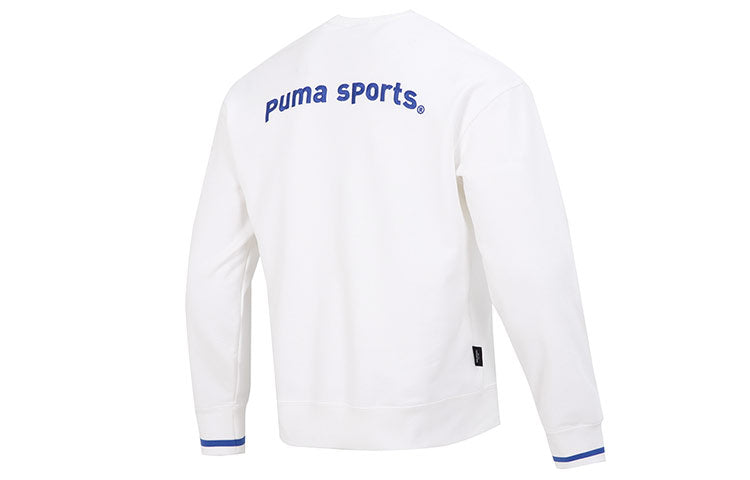 PUMA Team Crew Tr Logo Long Sleeve Sweater 'White' 620614-02