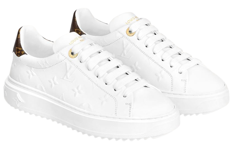 (WMNS) LOUIS VUITTON Time Out Sneakers 'White Monogram with Brown' 1AAE5M