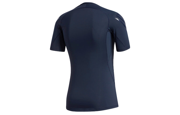 adidas Training Sports Round Neck Short Sleeve 'Legendary Blue' FJ4078