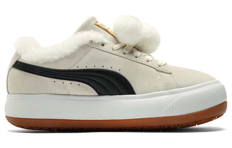 (WMNS) PUMA Suede Mayu 'Fur - Whisper White Black' 385265-01