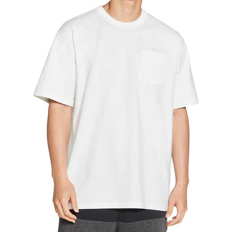 Nike Sportswear Essential Pocket Embroidered logo Short Sleeve White DB3250-100