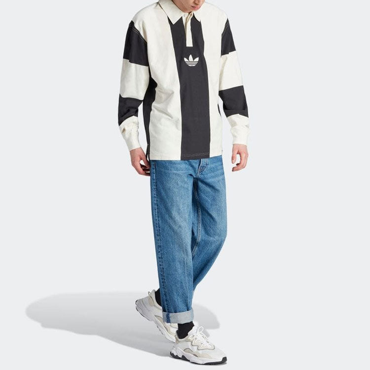 adidas originals Hack Rugb Polo T-Shirts 'White Black' HZ0708