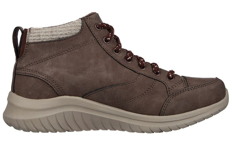 (WMNS) Skechers Ultra Flex 2.0 'Social Crew - Brown' 167449-BRN