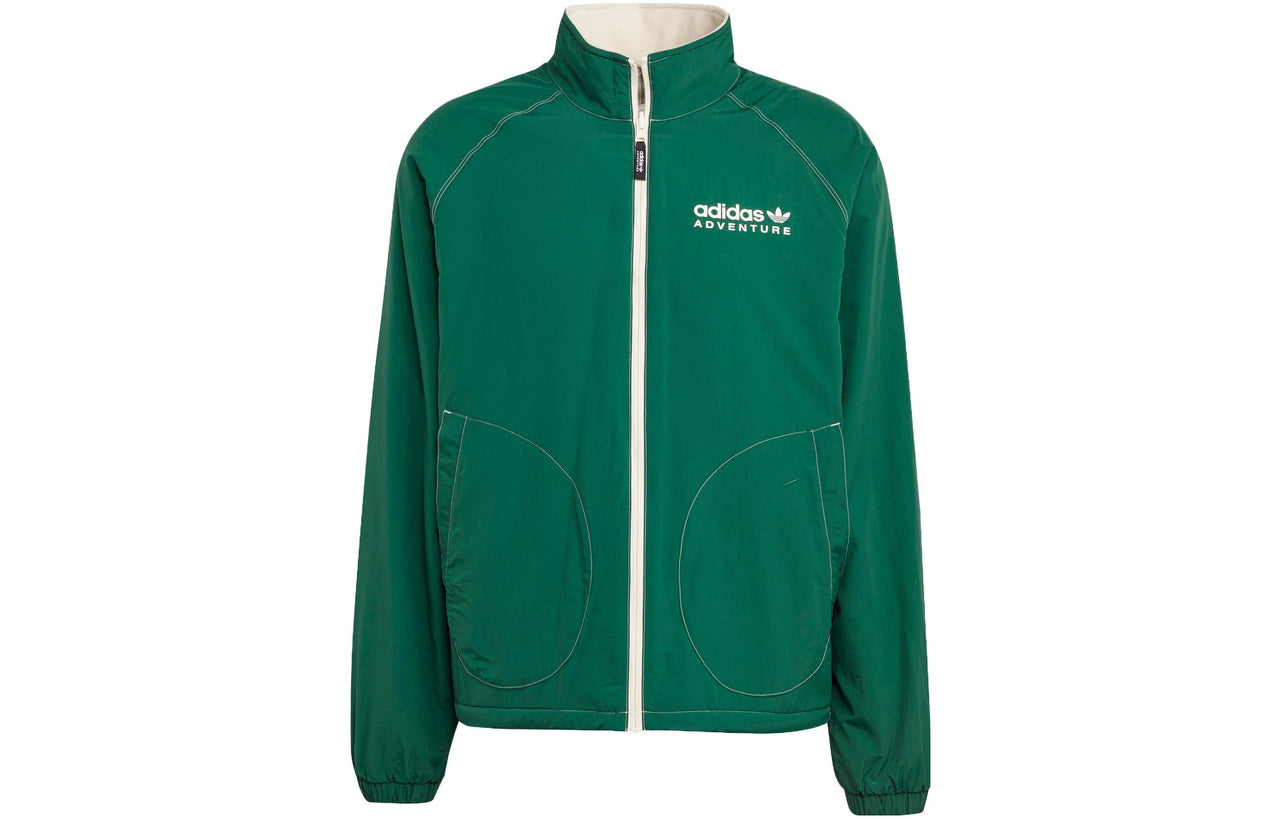 adidas Originals Adventure Fleece Reversible Jacket 'White Green' HR4227