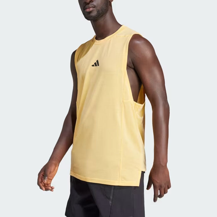 adidas Designed for Training Workout Tank Asia Sizing 'Yellow' IS3823