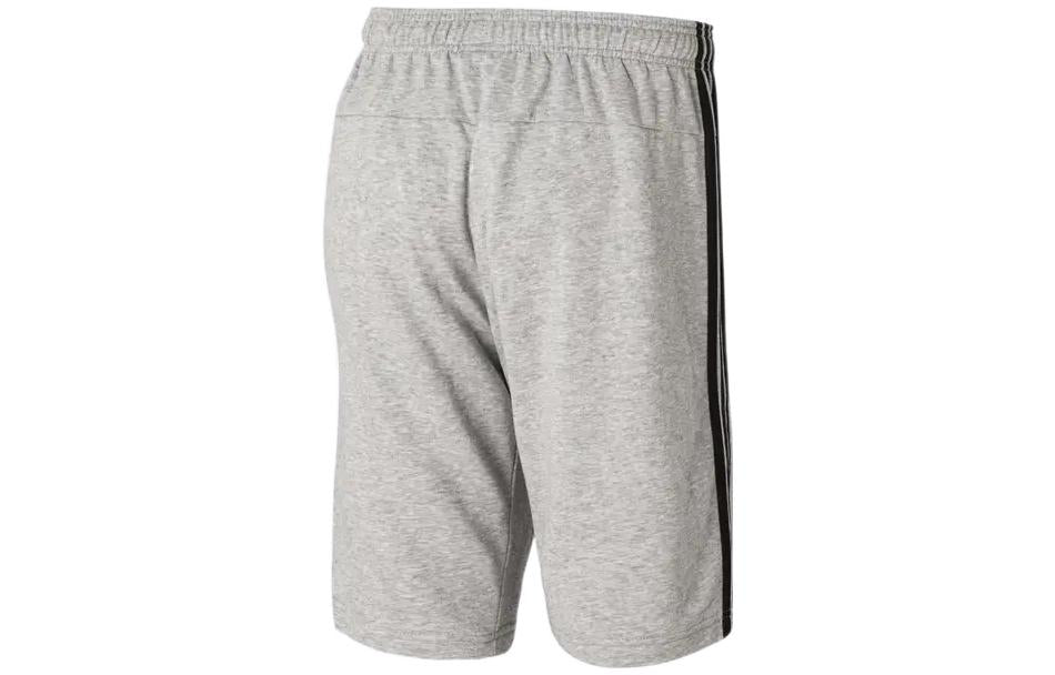 Men's adidas Stripe Logo Training Knit Casual Sports Shorts Gray DU7831