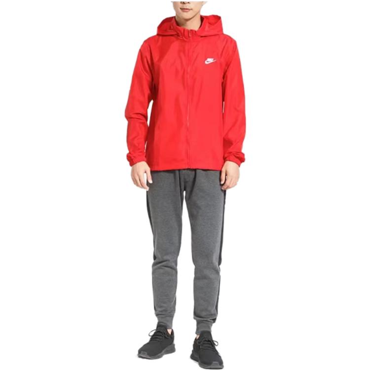 Nike Logo Windbreaker Jacket 'Red' AR2239-657