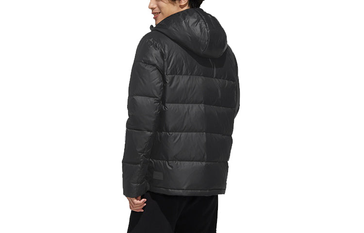 adidas neo M STRT DWN PUFF Sports hooded down Jacket Black GJ8859