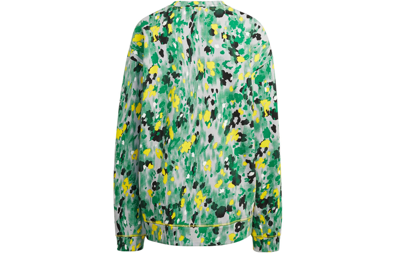 (WMNS) adidas by Stella McCartney Floral Print Sweatshirt 'Green' HG1932