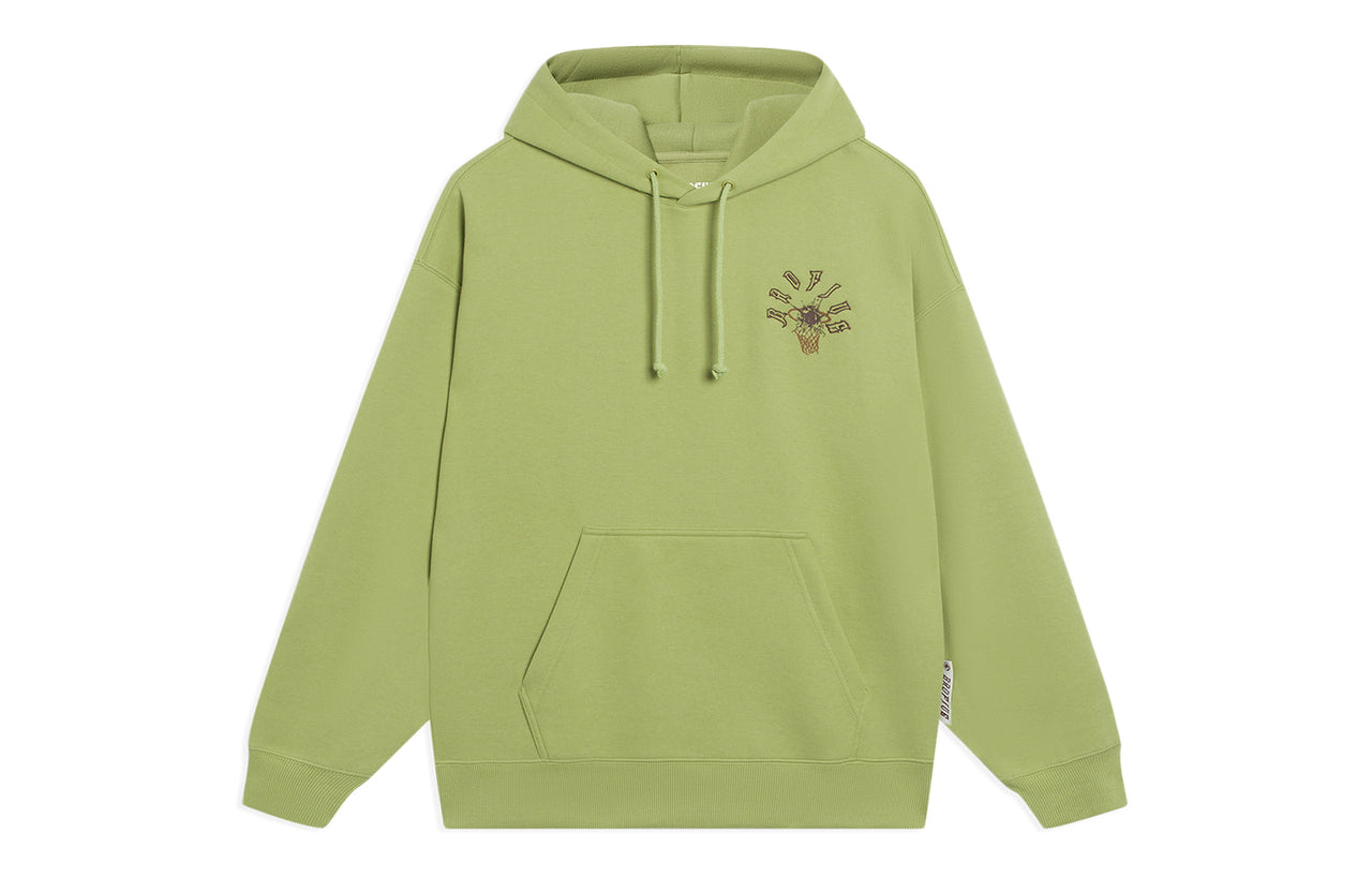 Li-Ning BadFive Cartoon Graphic Hoodie 'Moss Green' AWDT089-7