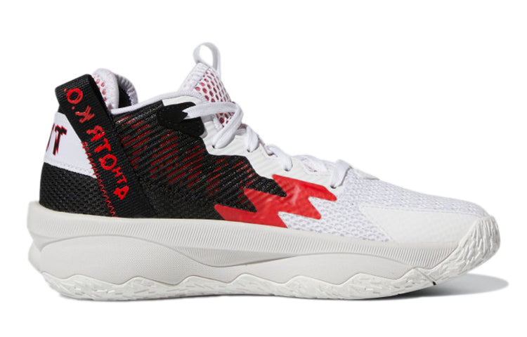 (GS) adidas Dame 8 J 'Dame Time - White Vivid Red' GY2908