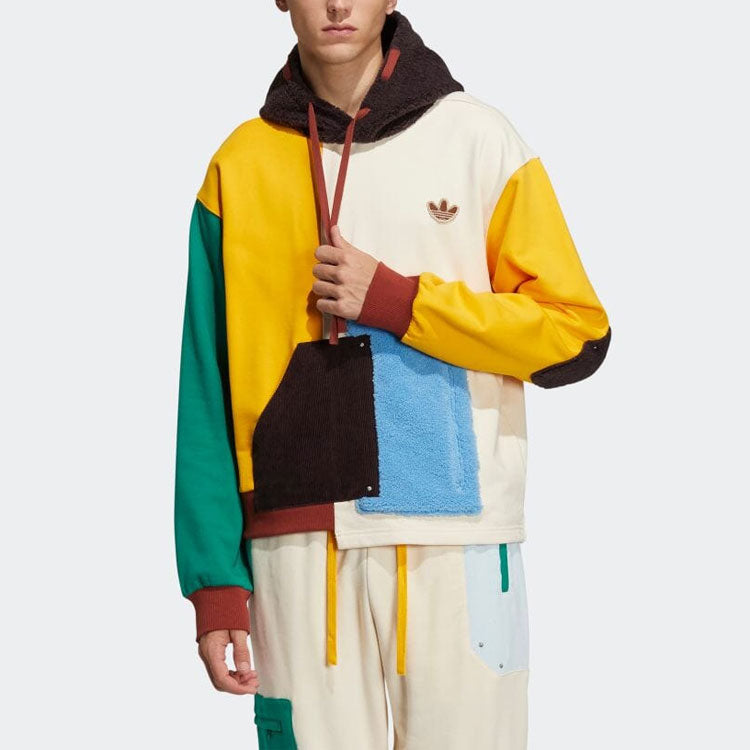 adidas originals x melting sadness Crossover Series Colorblock Splicing Irregular Pullover Multicolor HC0351