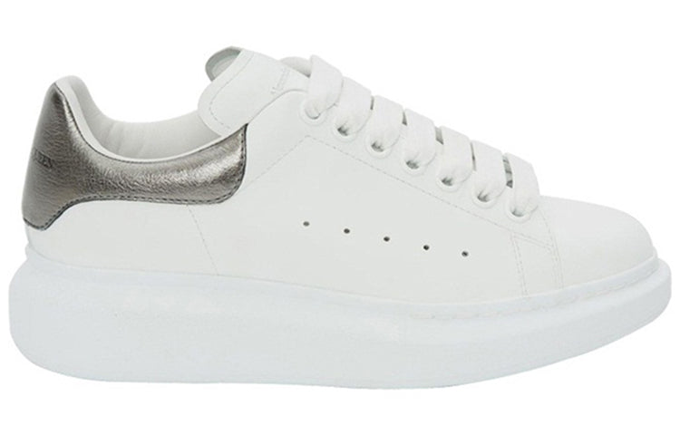 (WMNS) Alexander McQueen Oversized Sneaker 'Bleach White Silver' 553770WHFBU9042