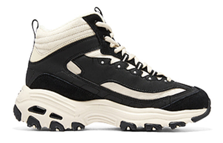 (WMNS) Skechers D'lites 'Black Beige' 167570-BKNT