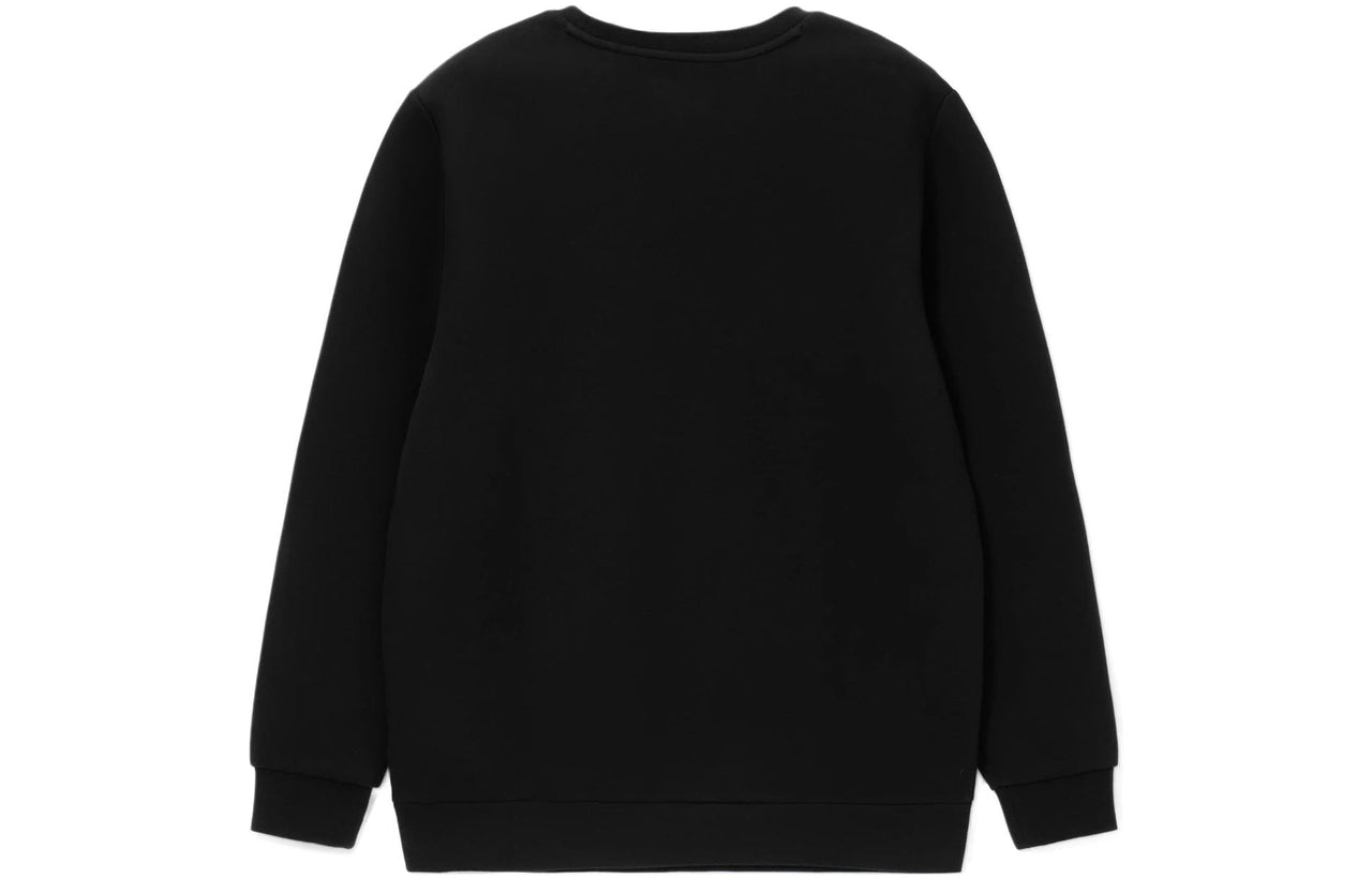 Li-Ning Wade Series Printing Solid Color Round Neck Pullover 'Black' AWDS189-1