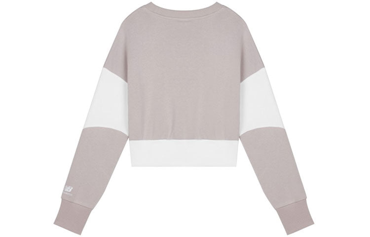 (WMNS) New Balance Athletics Crew Sweatshirt 'Wonder Mauve White' AWT11503-WM