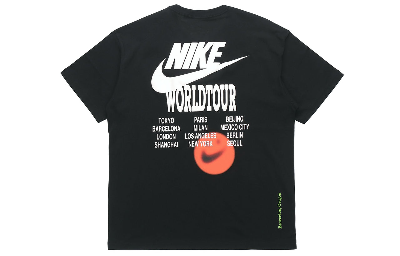 Nike Large Logo Printing Sports Round Neck Short Sleeve Black DA0989-010