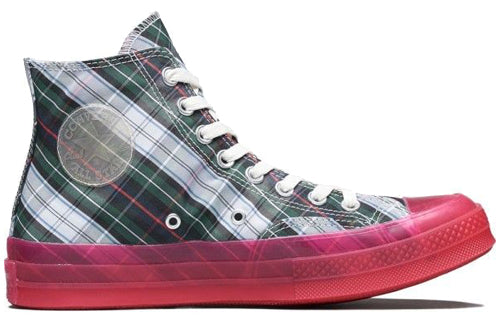 Converse Chuck Taylor All-Star 70s Hi Plaid Translucent Midsole Red 163324C