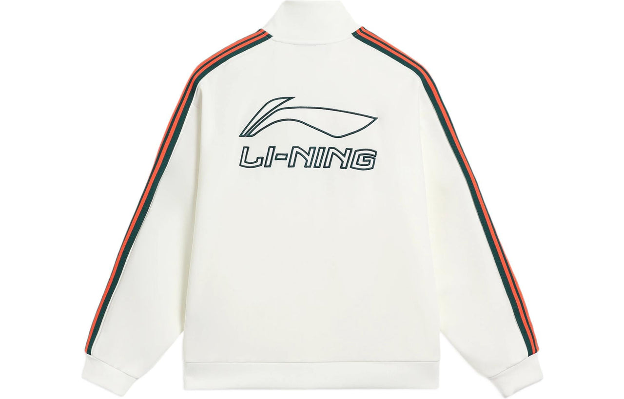 Li-Ning Striped Graphic Jacket 'White Orange' AWDS915-5