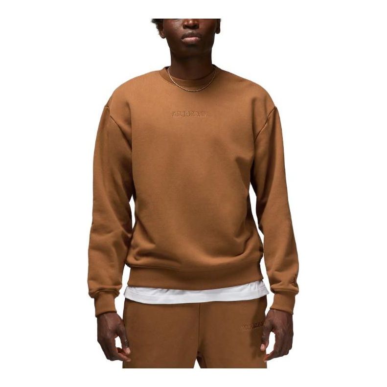 Air Jordan Wordmark Fleece Crew Sweat 'Light British Tan' FJ7788-281