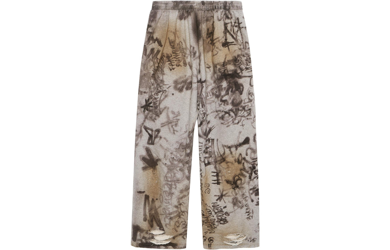 Balenciaga Skater Graffiti Baggy Sweatpants 'Heather Grey' 740028TOVA81300