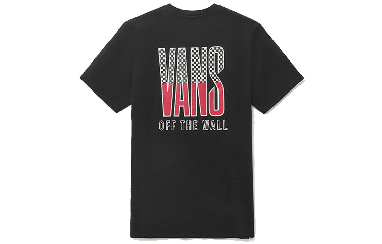 Vans Back Large logo Printing Athleisure Casual Sports Short Sleeve Couple Style Black VN0A48C1BLK