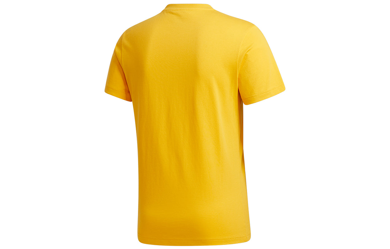 adidas neo x Yellow Crossover M Gdtm Tee Printing Round Neck Sports Short Sleeve Yellow GL7242
