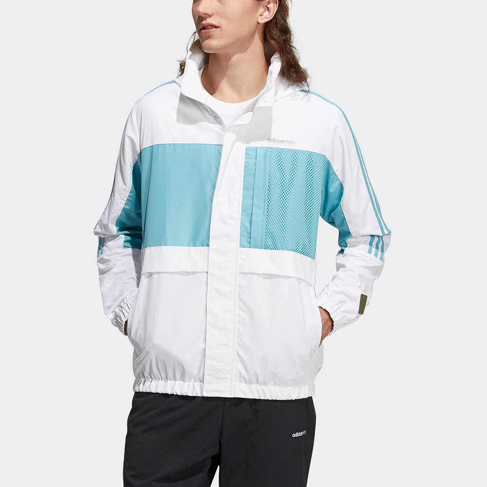 adidas neo Colorblock Sports Jacket White H55262