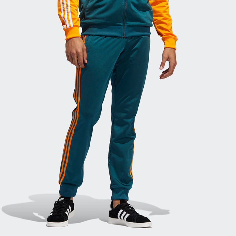 adidas originals 3 Stripe Track Casual Sports Trousers Men's Green GN8619