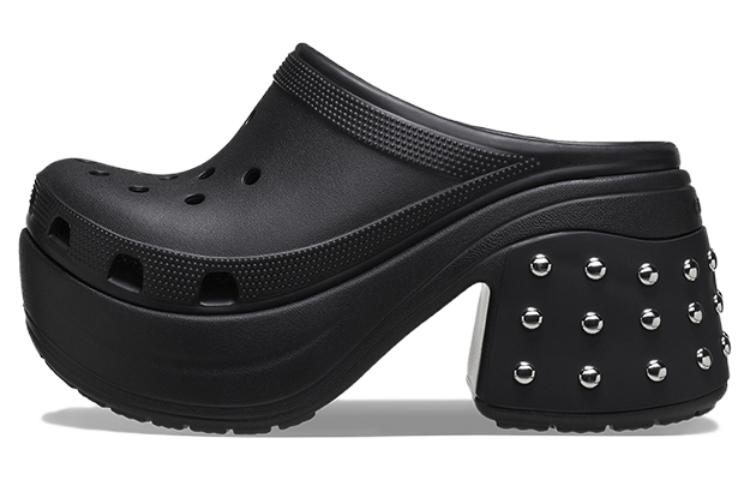 (WMNS) Crocs Siren Studded Clogs 'Black' 209017