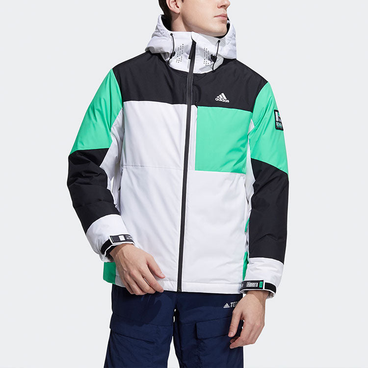 adidas Snw Down Jkt Contrasting Colors Sports Down Jacket White H13871