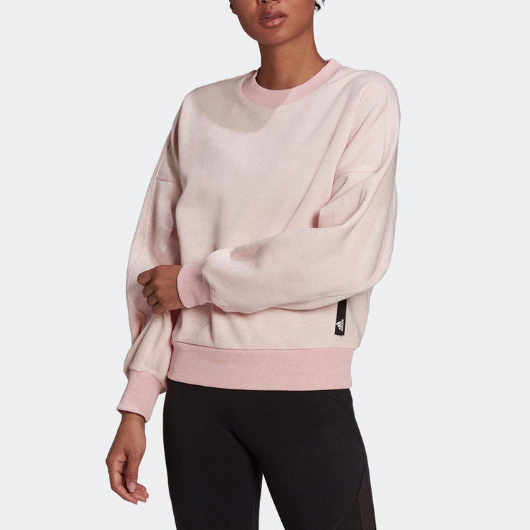 (WMNS) adidas Studio Lounge Fleece Sweatshirt 'Pink' HE4147