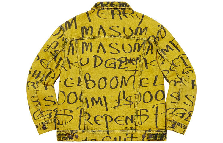 Supreme Black Ark Denim Trucker Jacket 'Yellow Black' SUP-FW20-202