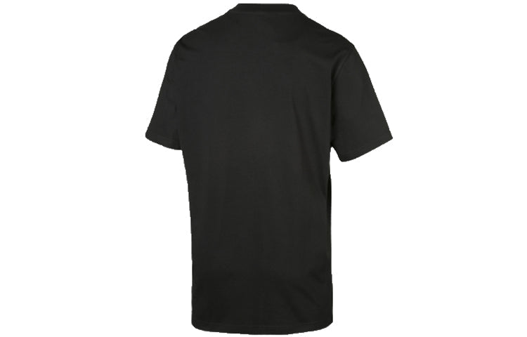 PUMA Sports Printing logo Round Neck Short Sleeve Black 579871-01