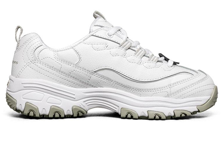 (WMNS) Skechers D lites Sr White 76605-WHT