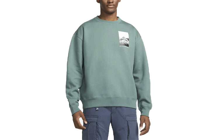 Nike ACG Logo Fleece Printing Sports Long Sleeves Green DJ1591-384