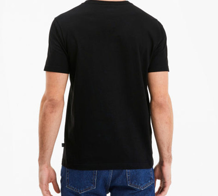 PUMA Box Printing Round Neck Short Sleeve Black 581908-01