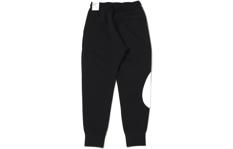 Men's Nike Large Logo Casual Knit Splicing Embroidered Sports Pants/Trousers/Joggers Autumn Black DH1024-010