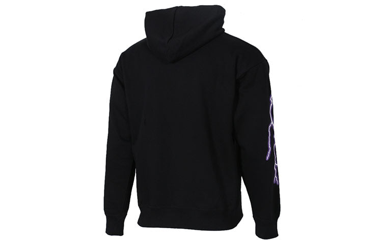 Men's Converse Flash Logo Printing Sports Fleece Lined Black 10017495-A01