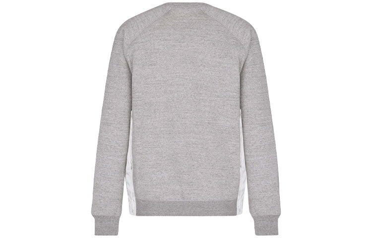 Men's DIOR x Sacai Crossover FW21 Logo Round Neck Long Sleeves Gray 213J643A0750-C880