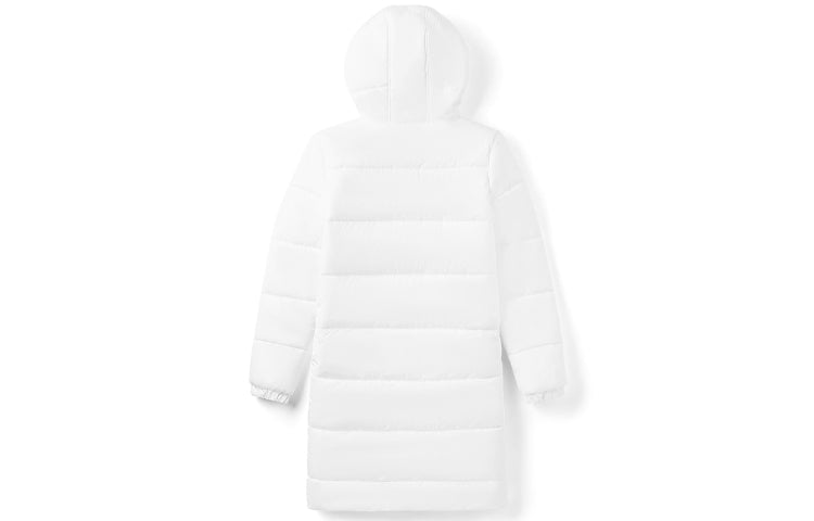 (WMNS) Vans Long hooded Puffer Jacket 'White' VN0A4BFTWHT