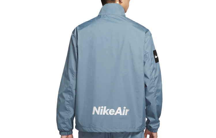 Nike Air Woven Reflective logo Stand Collar Jacket 'Blue' CU4119-031