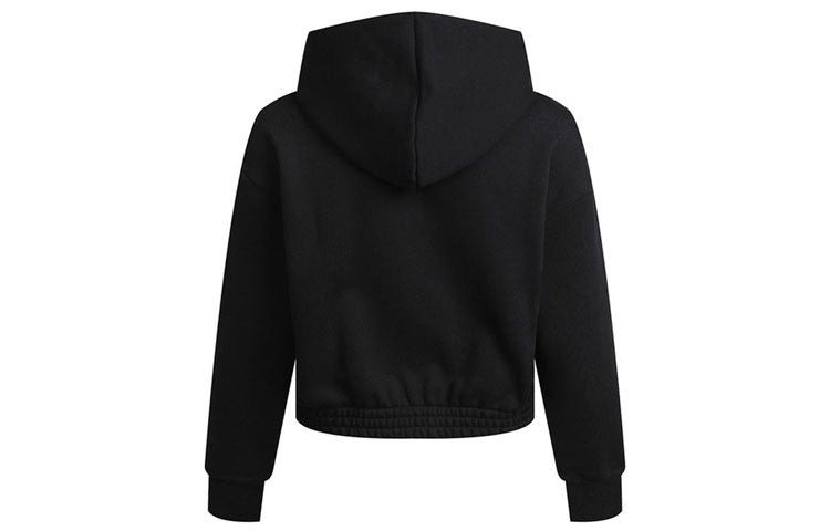 (WMNS) Nike Fleece Graphic Hoodie 'Black' DH1375-010