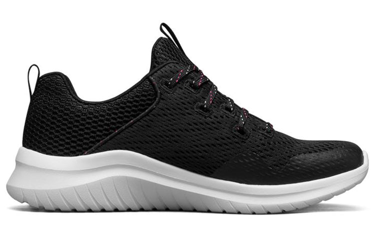 (WMNS) Skechers Ultra Flex 2.0 Low-Top Running Shoes Black/White 149090-BKW