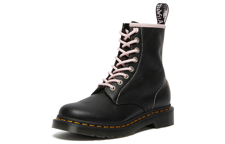 (WMNS) Dr. Martens 1460 Contrast Leather Lace Up Boots 'Black Pink' 27276001