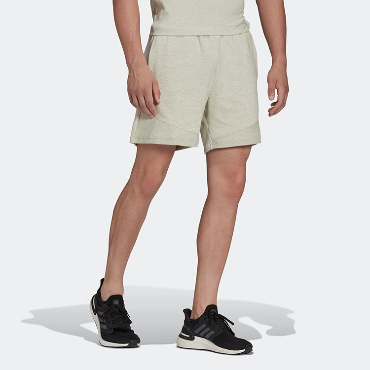 adidas BotanDyed Short Solid Color Minimalistic Sports Shorts Couple Style light grey HF4498
