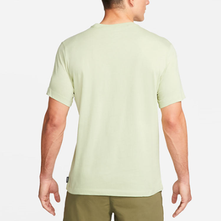 Nike F.C. Logo Printing Solid Color Sports Round Neck Short Sleeve Green DH7445-371