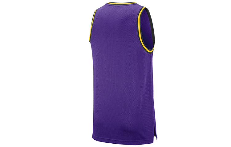 Nike NBA DRI-FIT Los Angeles Lakers Sports Basketball Jersey/Vest Purple BQ9344-504